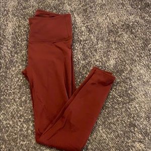 wine mid rise lululemon leggings size 8